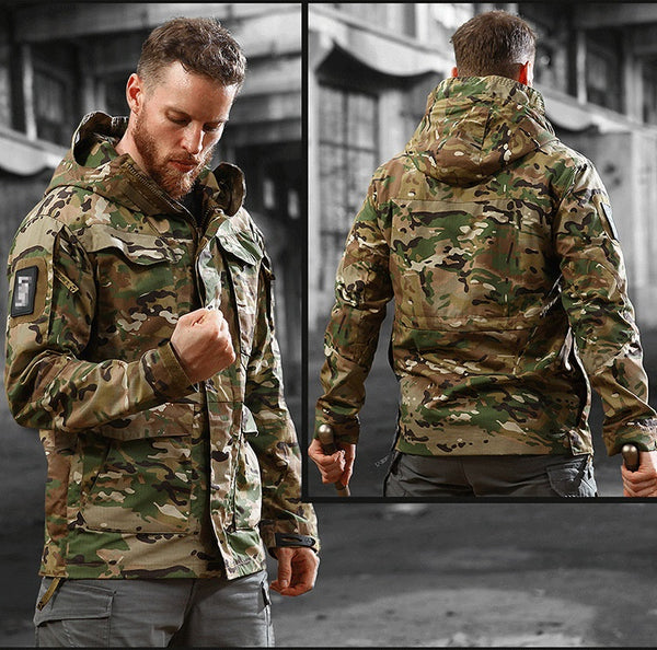 Tactical Mens M65 Windbreaker Military Field Jacket Rip-Stop Waterproof