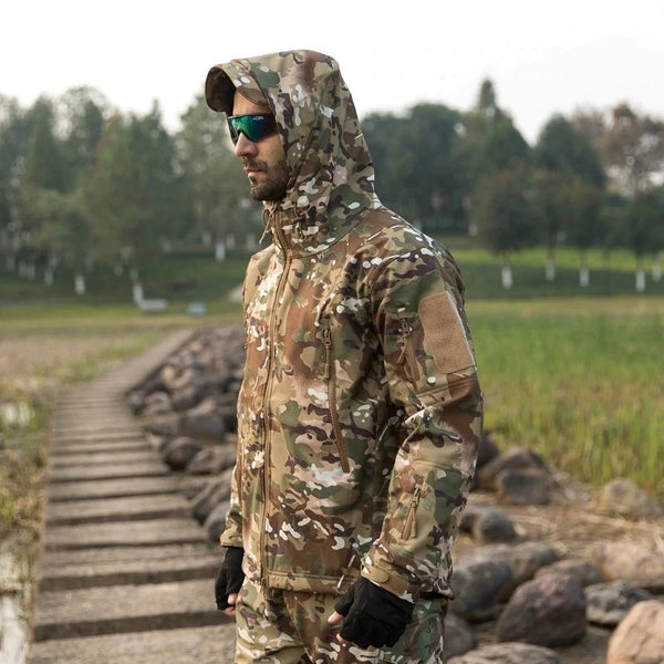 Tactical Mens Windbreaker Winter Thermal Fleece Jacket