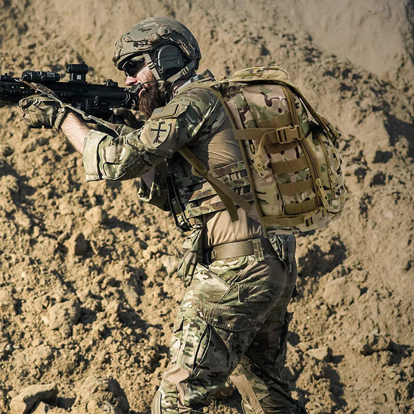 Tactical MOLLE Multi-compartment Military Backpack Waterproof 36L