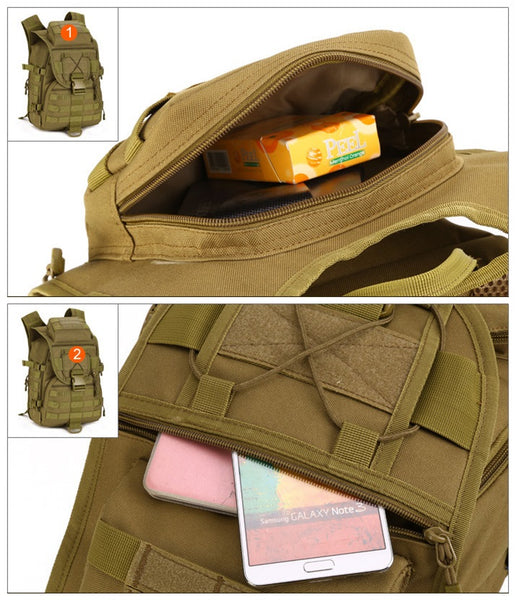 Tactical MOLLE Multi-compartment Military Backpack Waterproof 36L