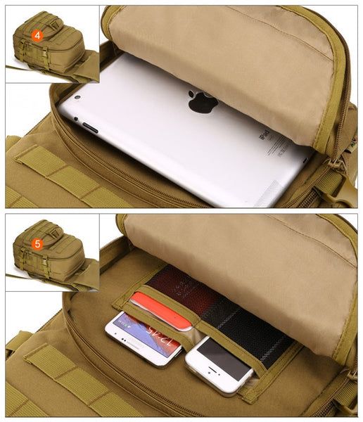 Tactical MOLLE Multi-compartment Military Backpack Waterproof 36L