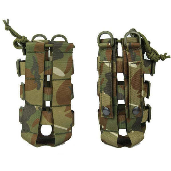 Tactical MOLLE Water Bottle Pouch Kettle Bag Adjustable Waterproof 0.5-2.5L