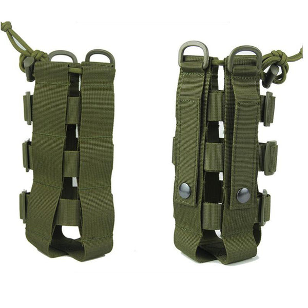 Tactical MOLLE Water Bottle Pouch Kettle Bag Adjustable Waterproof 0.5-2.5L