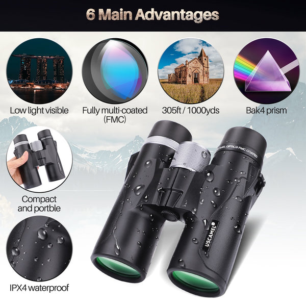 USCAMEL 10x42/8x42 BAK-4 Military Compact Binoculars