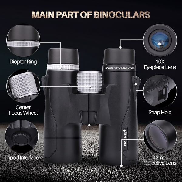 USCAMEL 10x42/8x42 BAK-4 Military Compact Binoculars