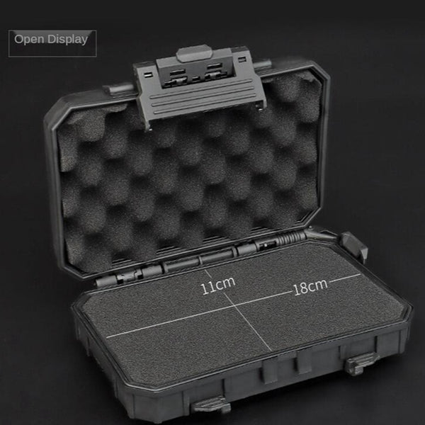 Tactical Equipment Storage Box Foam Padded Gun Safety Hard Shell Carry Case 7.7in