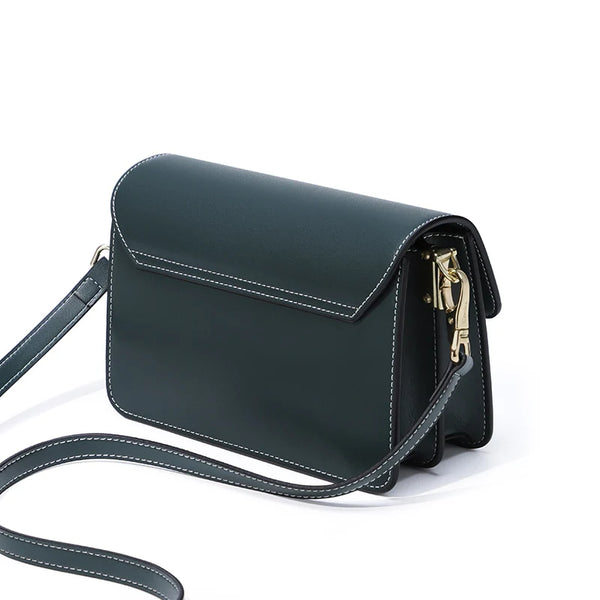 Women Genuine Leather Retro Small Handbag Phone Purse