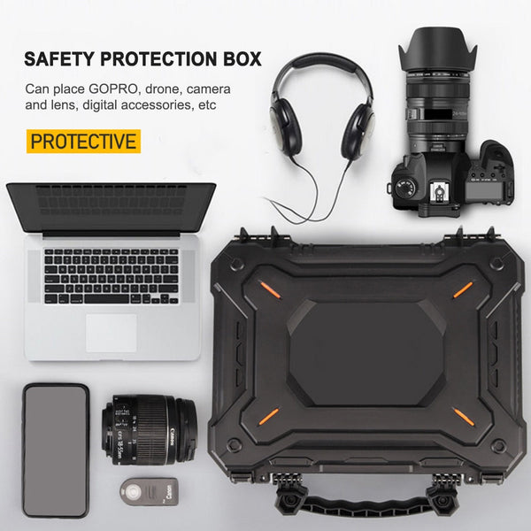 Tactical Gun Safety Hard Shell Carry Case Foam Padded Pistol & Equipment Storage Box 12.6in