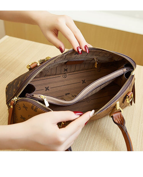 Women Classic Print Small Pillow Handbag