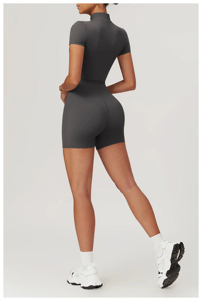 Women One-Piece Fitness Training Mid-Thigh Bodysuit