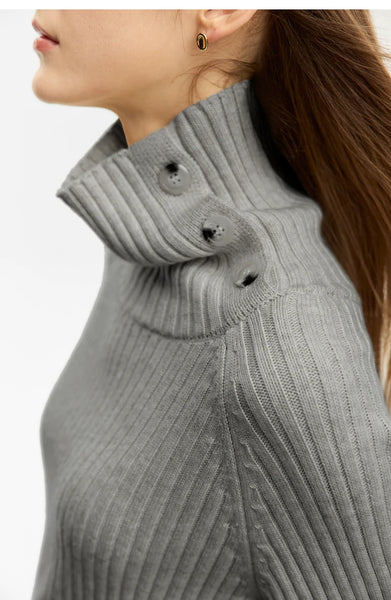 Women Turtleneck Pullover Raglan Sleeve Sweater