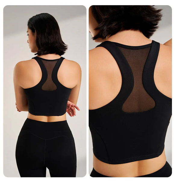 Women Running Sports Bra Elastic Crop Top