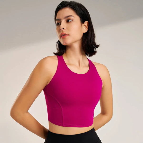 Women Running Sports Bra Elastic Crop Top