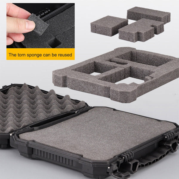 Tactical Gun Safety Hard Shell Carry Case Foam Padded Pistol & Equipment Storage Box 12.6in