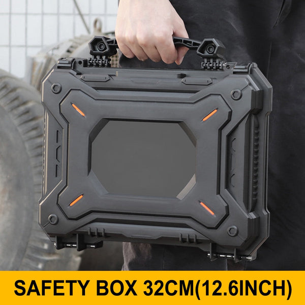 Tactical Gun Safety Hard Shell Carry Case Foam Padded Pistol & Equipment Storage Box 12.6in