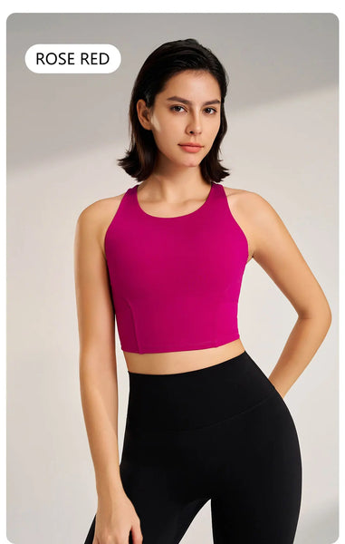 Women Running Sports Bra Elastic Crop Top