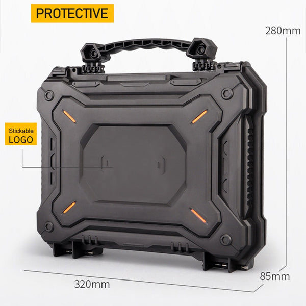 Tactical Gun Safety Hard Shell Carry Case Foam Padded Pistol & Equipment Storage Box 12.6in