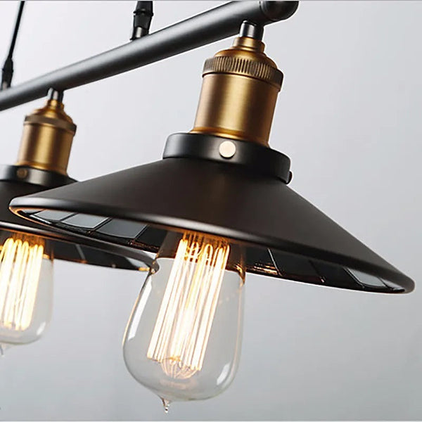 Industrial Iron Retro Vintage Retractable Pulley Pendant Light E27 Edison Lamp