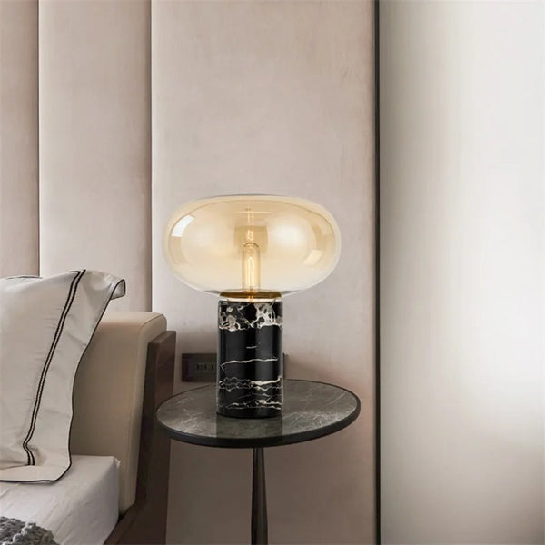 Modern Minimalist Marble Base Table Lamp E27 Bedside Ornament Light