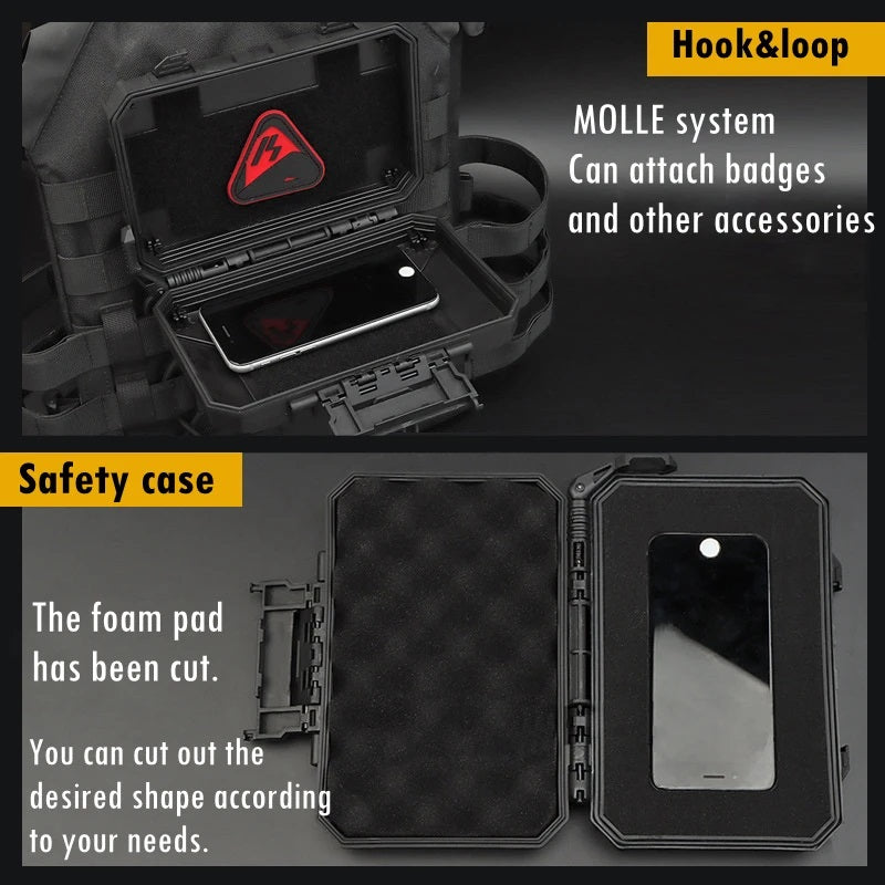 Tactical Equipment Storage Box Foam Padded Gun Safety Hard Shell Carry ...