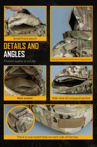 Tactical MOLLE Mini Hydration Water Bladder Carrier Attachment Pack