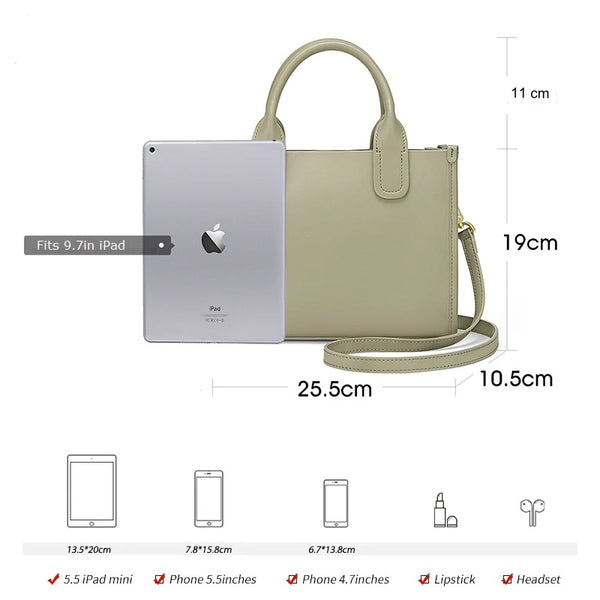 Women Minimalist Bucket Handbag Top Handle Tote Bag