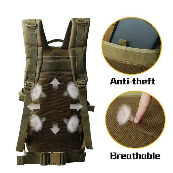 1000D Tactical MOLLE Softback Backpack 30L