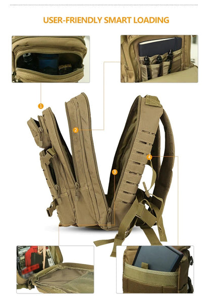 1000D Tactical MOLLE Softback Backpack 30L