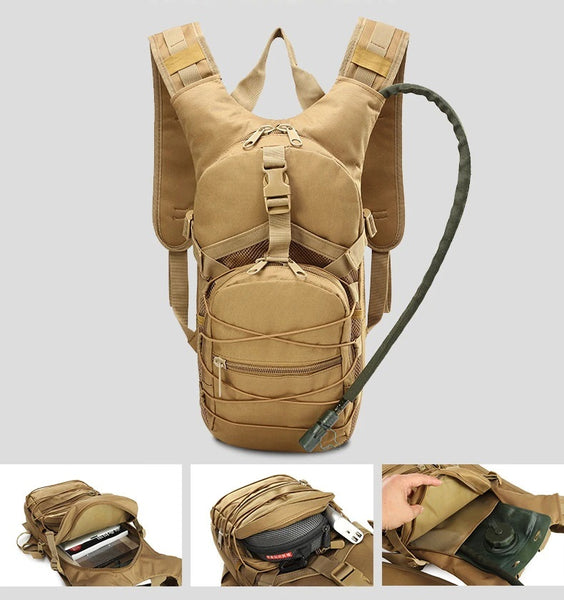 800D Tactical MOLLE Survival Hydration Backpack 15L