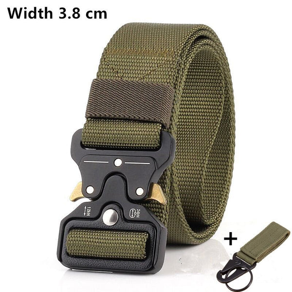 Heavy Duty 3.8cm Width Tactical Belt 125-140cm Length Free Adjustment