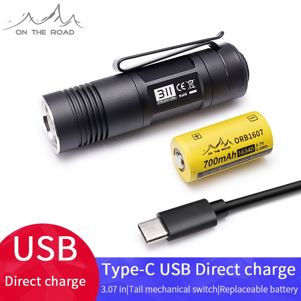 OTR 311 Mini LED Flashlight USB-C Direct Charge 720lm