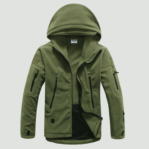 Tactical Mens Hooded Fleece Jacket