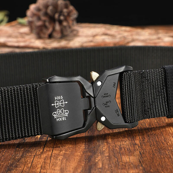 Quick Release 3.8cm Width Tactical Belt 125-140cm Length Free Adjustment