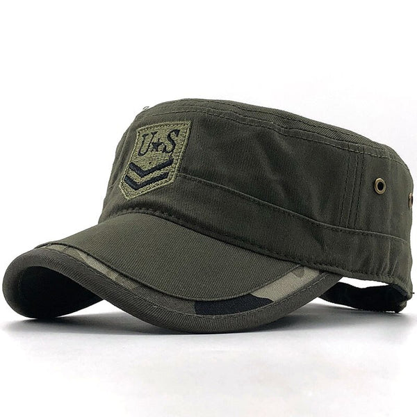 Tactical Flat Cap US Army Embroidery 54-60cm Adjustable