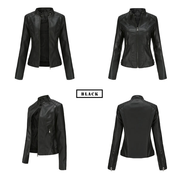 Women PU Faux Leather Urban Classic Biker Jacket