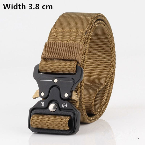 Heavy Duty 3.8cm Width Tactical Belt 125-140cm Length Free Adjustment