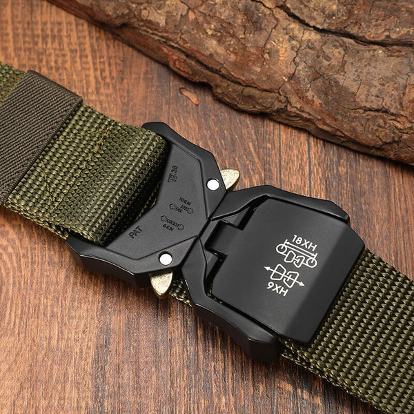 Quick Release 3.8cm Width Tactical Belt 125-140cm Length Free Adjustment