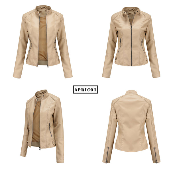 Women PU Faux Leather Urban Classic Biker Jacket