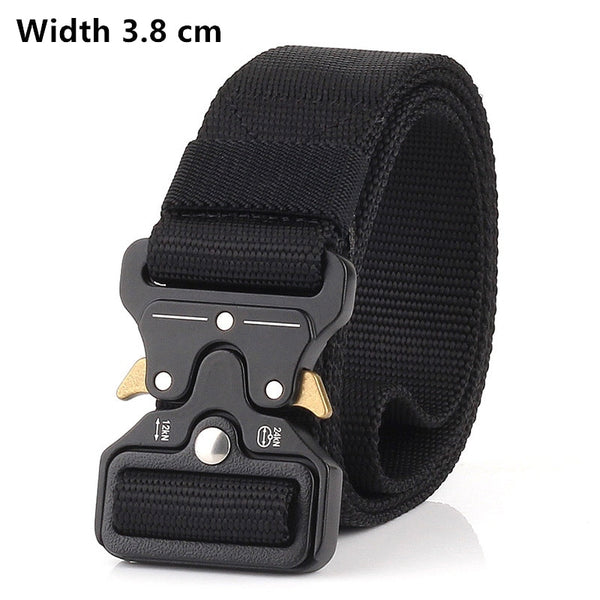 Heavy Duty 3.8cm Width Tactical Belt 125-140cm Length Free Adjustment