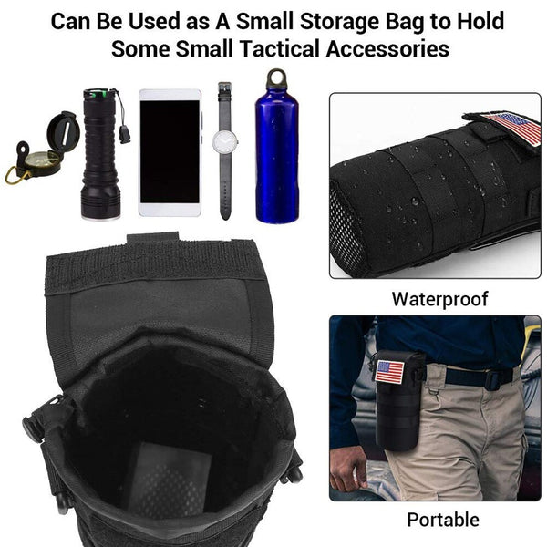 1000D Tactical MOLLE Water Bottle Pouch Bag Foldable Waterproof 0.5L