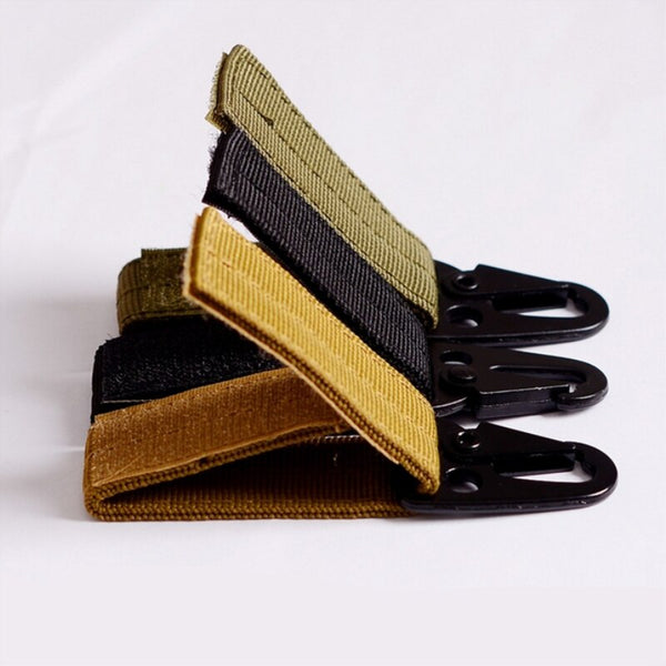 2PC Carabiner Hanger Tactical MOLLE Webbing Strap