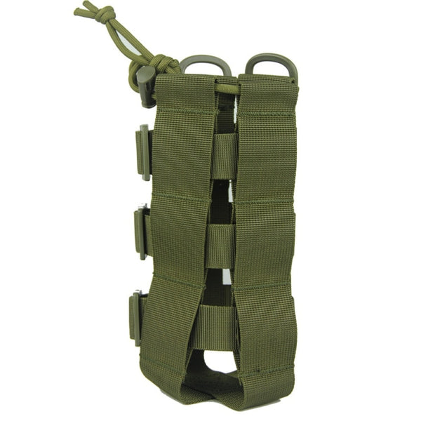 Tactical MOLLE Water Bottle Pouch Kettle Bag Adjustable Waterproof 0.5-2.5L