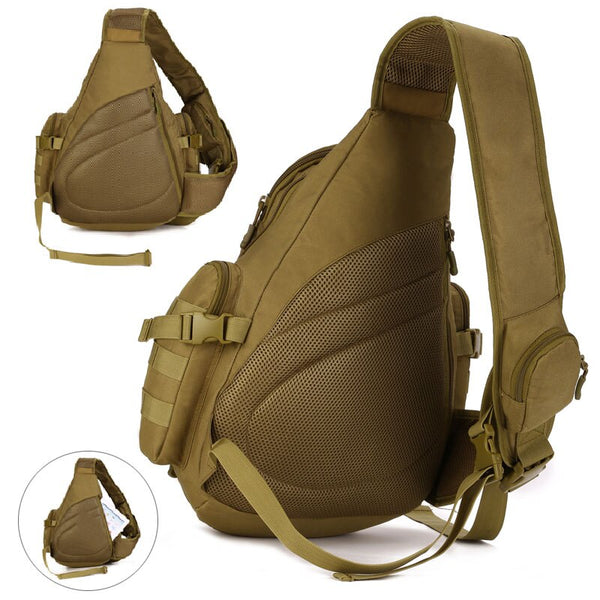 Tactical MOLLE Crossbody Shoulder Sling Bag Waterproof 20L