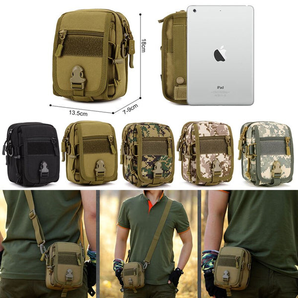 Tactical MOLLE Waist Pouch Shoulder Bag Waterproof