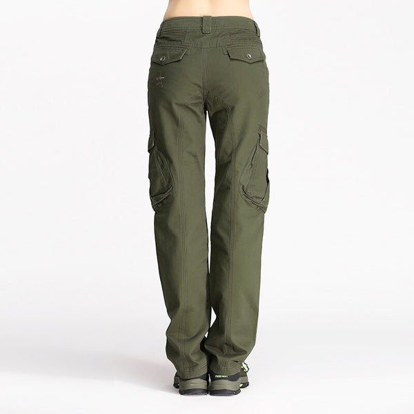 Women Cargo Pants Regular Straight Trousers