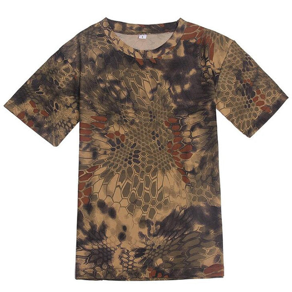 Tactical Mens Camouflage T-Shirt Short Sleeve