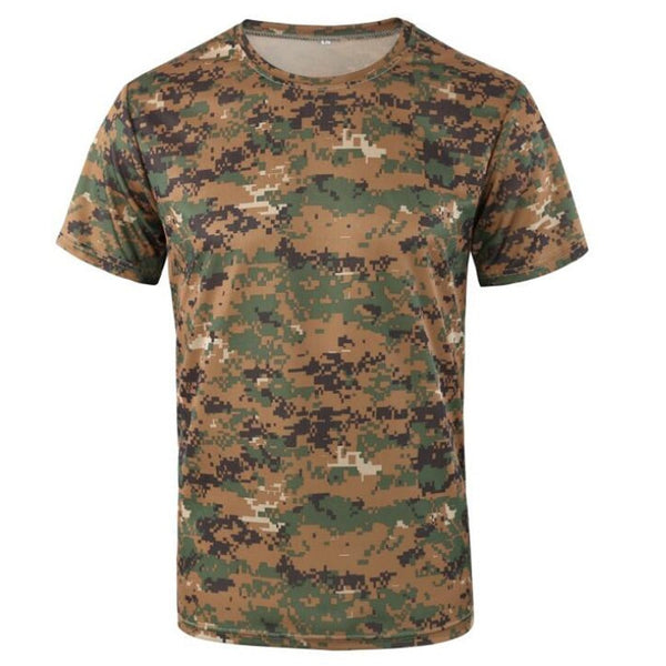 Tactical Mens Camouflage T-Shirt Short Sleeve