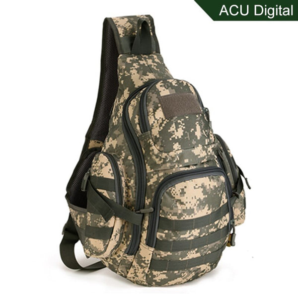 Tactical MOLLE Crossbody Shoulder Sling Bag Waterproof 20L