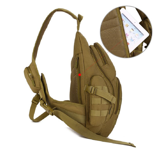 Tactical MOLLE Crossbody Shoulder Sling Bag Waterproof 20L