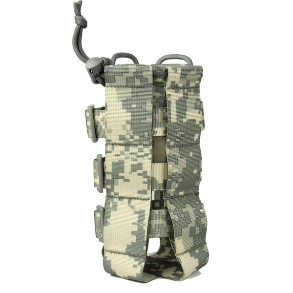 Tactical MOLLE Water Bottle Pouch Kettle Bag Adjustable Waterproof 0.5-2.5L